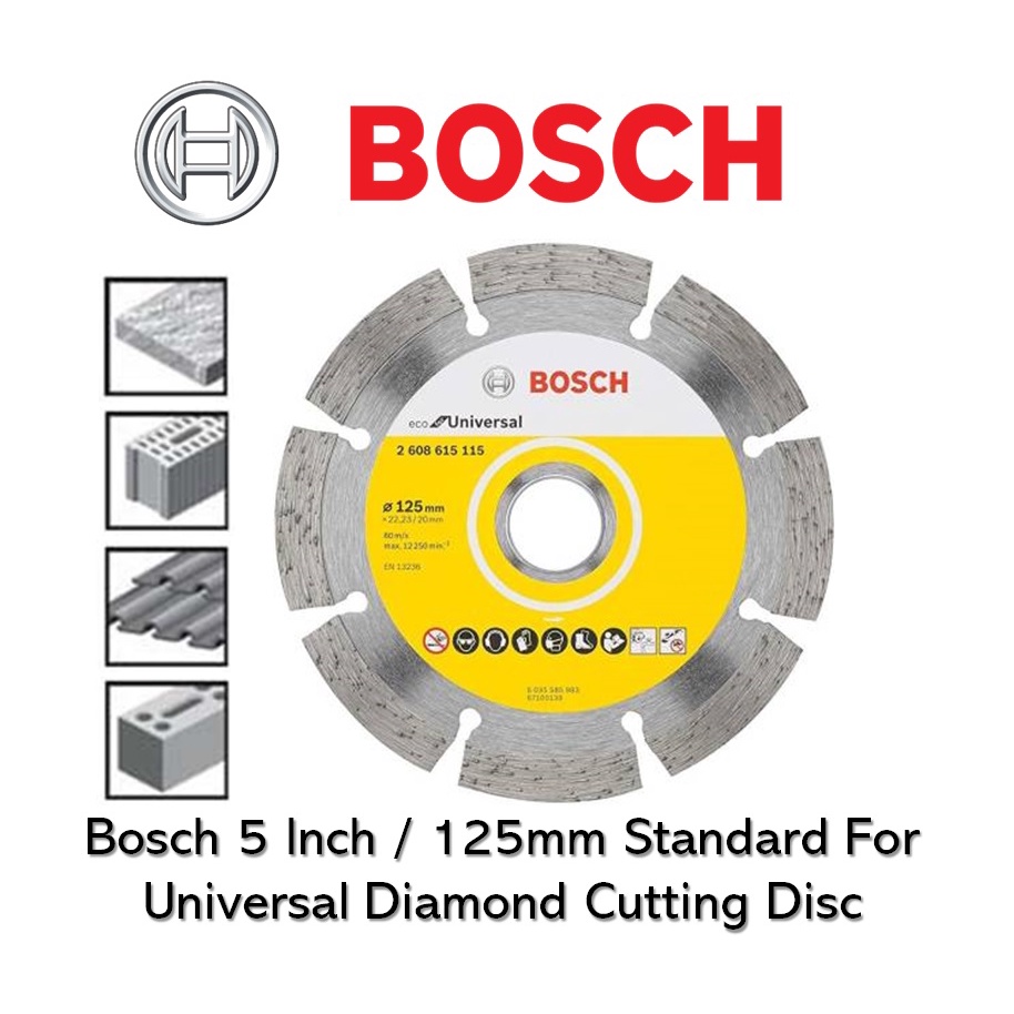 Bosch 5 Inch / 125mm Standard For Universal Diamond Cutting Disc for ...