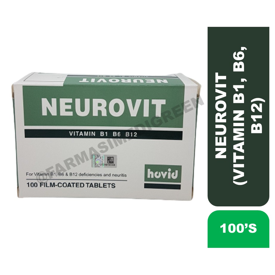 Hovid Neurovit (Vitamin B1, B6, B12) 100'S (EXP: 08/24) | Shopee Malaysia