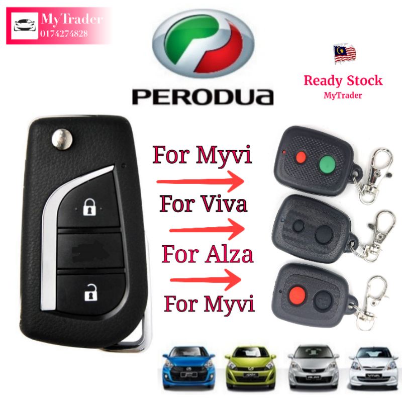 Flip-key Remote Control for your Viva, Alza or Myvi. | Shopee Malaysia