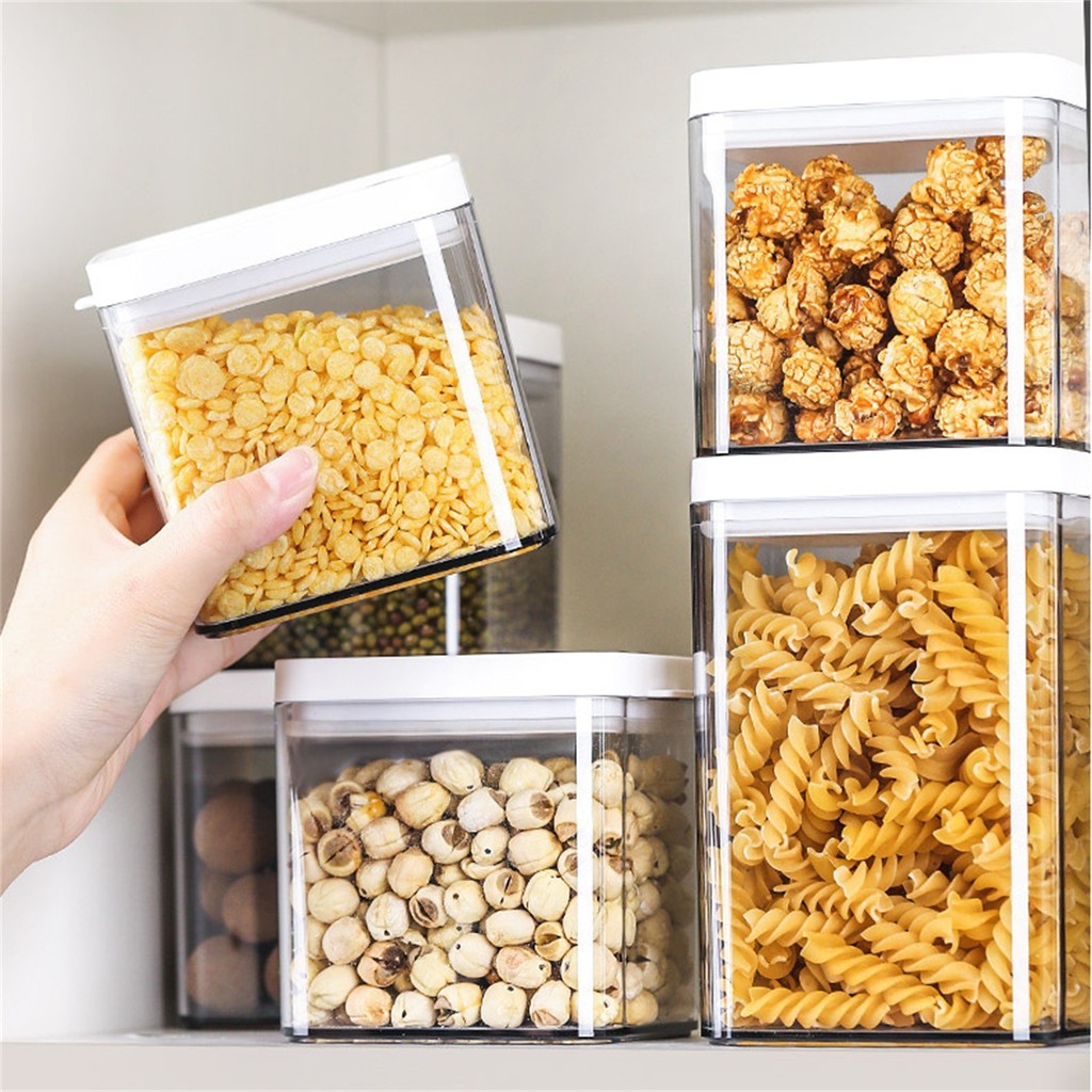 Kitchen Fridge Food Storage Tank Transparent Plastic Noodle Container ...