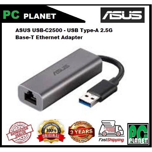 ASUS USB-C2500 - USB Type-A 2.5G Base-T Ethernet Adapter | Shopee Malaysia