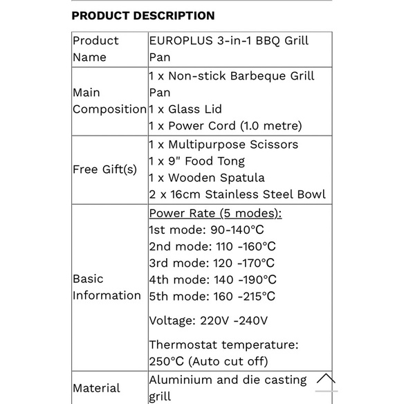 BBQ GRILL PAN EUROPLUS 3 In 1 BBQ Grill Pan🔥ready stock 🔥 | Shopee Malaysia