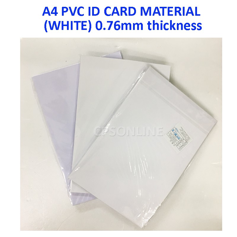 A4 PVC ID card material (white ) 0.76mm Shopee Malaysia