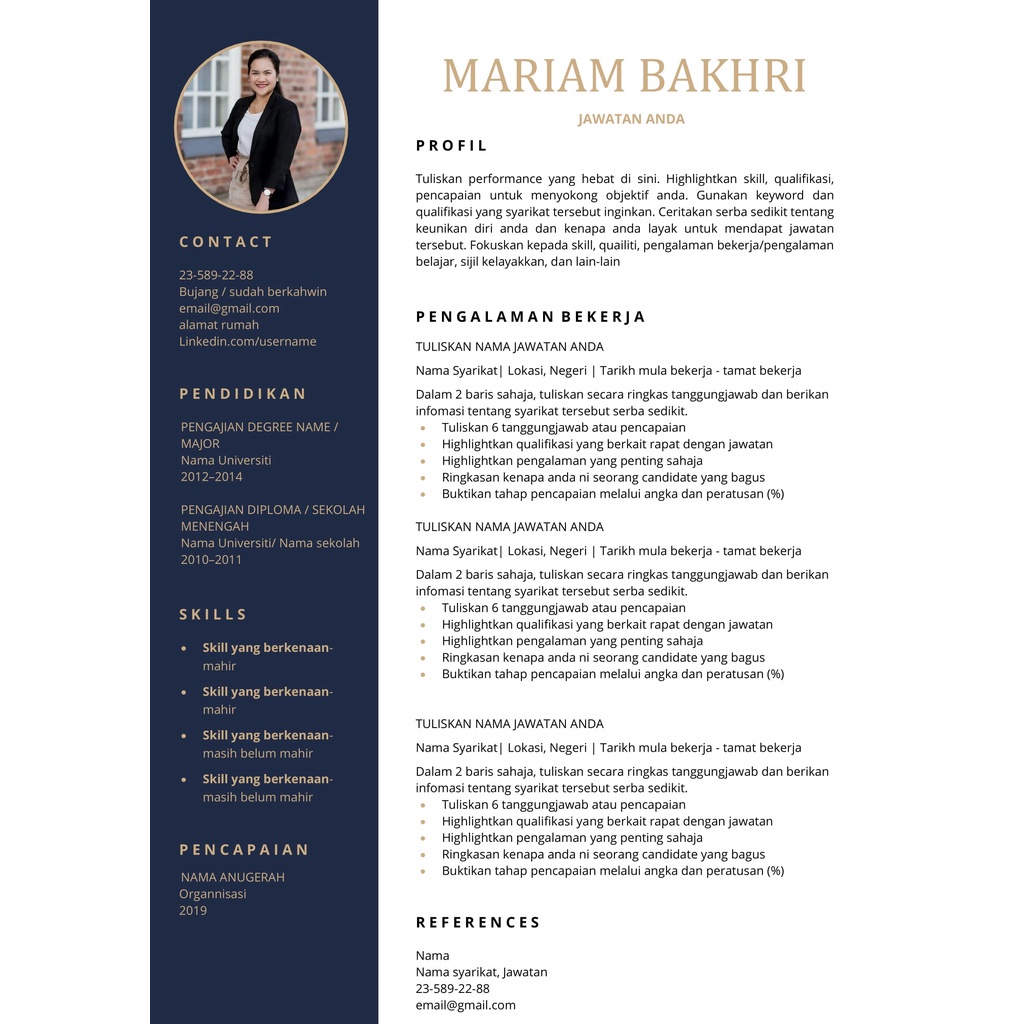 [Malay] 20 Sets Professional Resume/CV Templates 🔥 Edit Dalam Microsoft ...