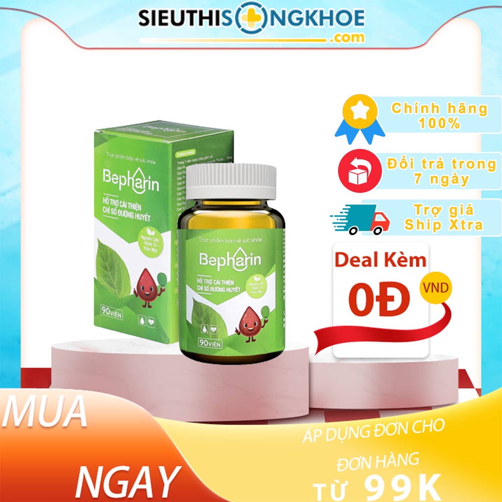 Bepharin Oral Tablets Help Improve Glycemic Index Box Of 90 Tablets