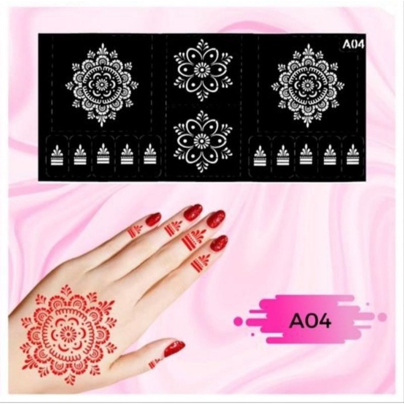 Tyaraa Sticker Jari/Tangan Viral 2023 Bride Henna/Sticker Inai Raya ...