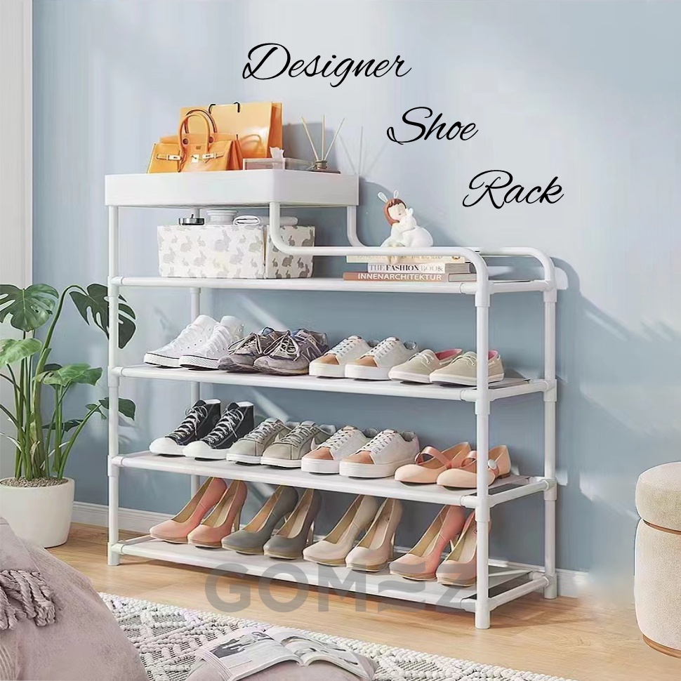GOMEZ Designer Shoe Rack Stainless Carbon Steel 3/4/5/6 Tier / Indoor ...