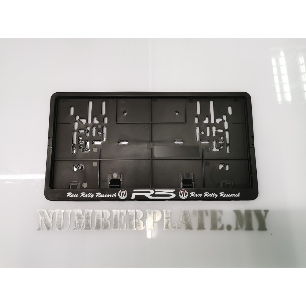 CAR NUMBER PLATE HOLDER SQUARE CASING FRAME BLACK 7"x13" [READY STOCK