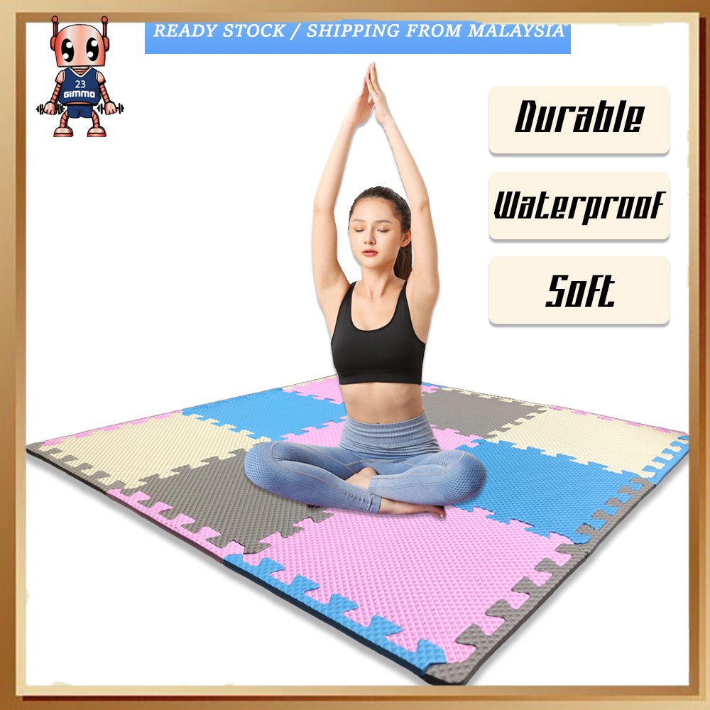 GIMMO EVA Foam 30x30cm Yoga Mat Puzzle Suitable for Kid/Adult DIY Yoga Mat (New Design) Shopee