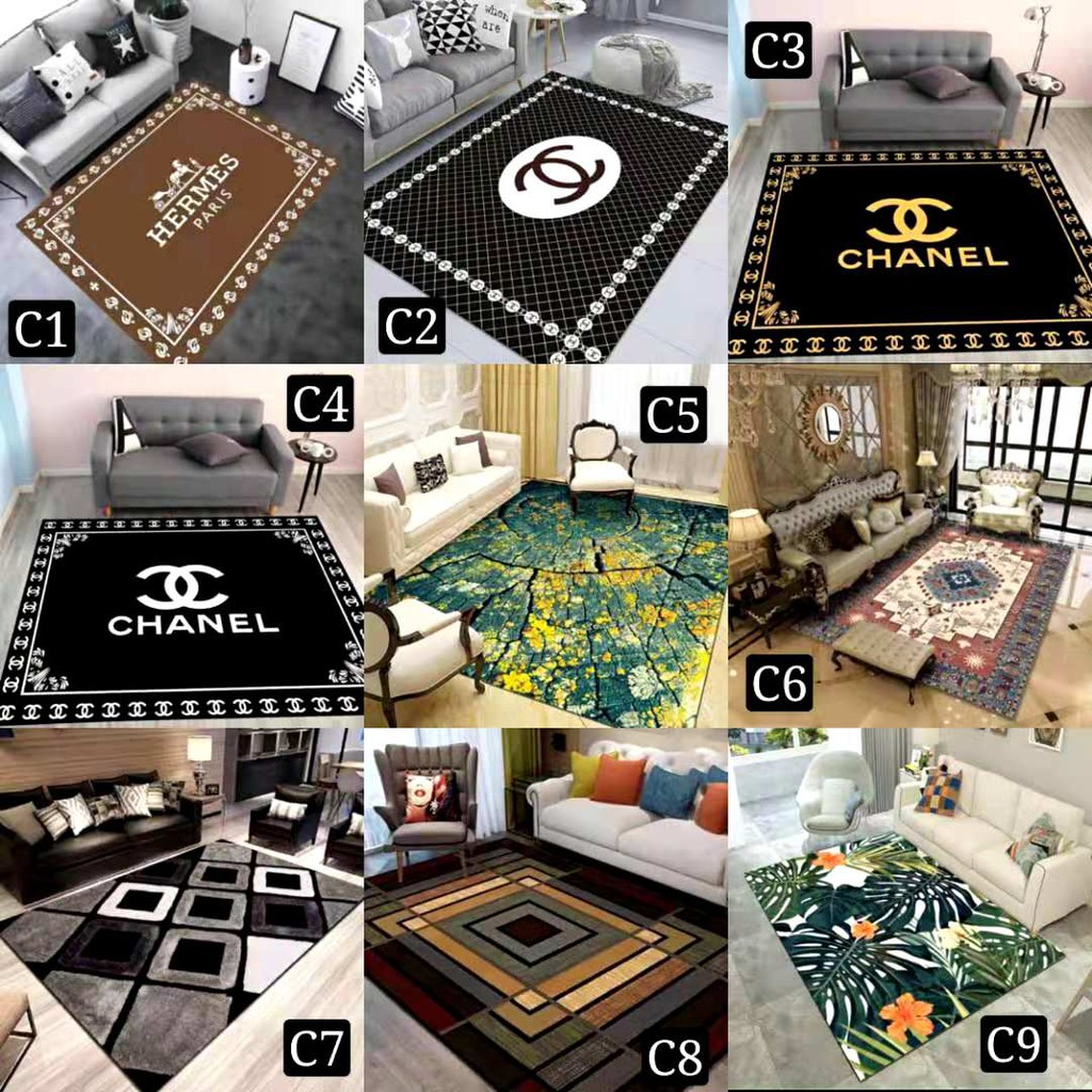 New Hot designs !! Ready stock Low price !! 5 D Velvet Carpets / Floor