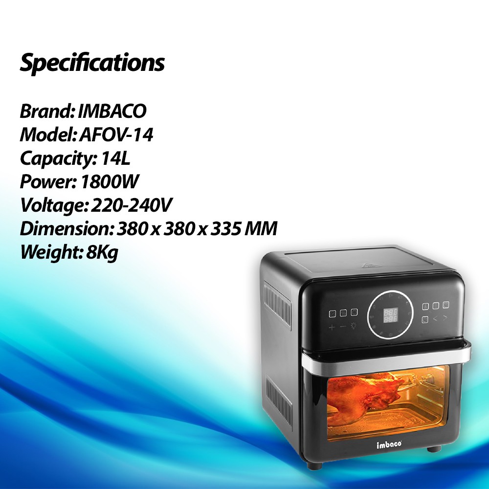 Imbaco|Apache DUAFRY [13-in-1] Air Fryer Oven | Toaster Oven | Air ...