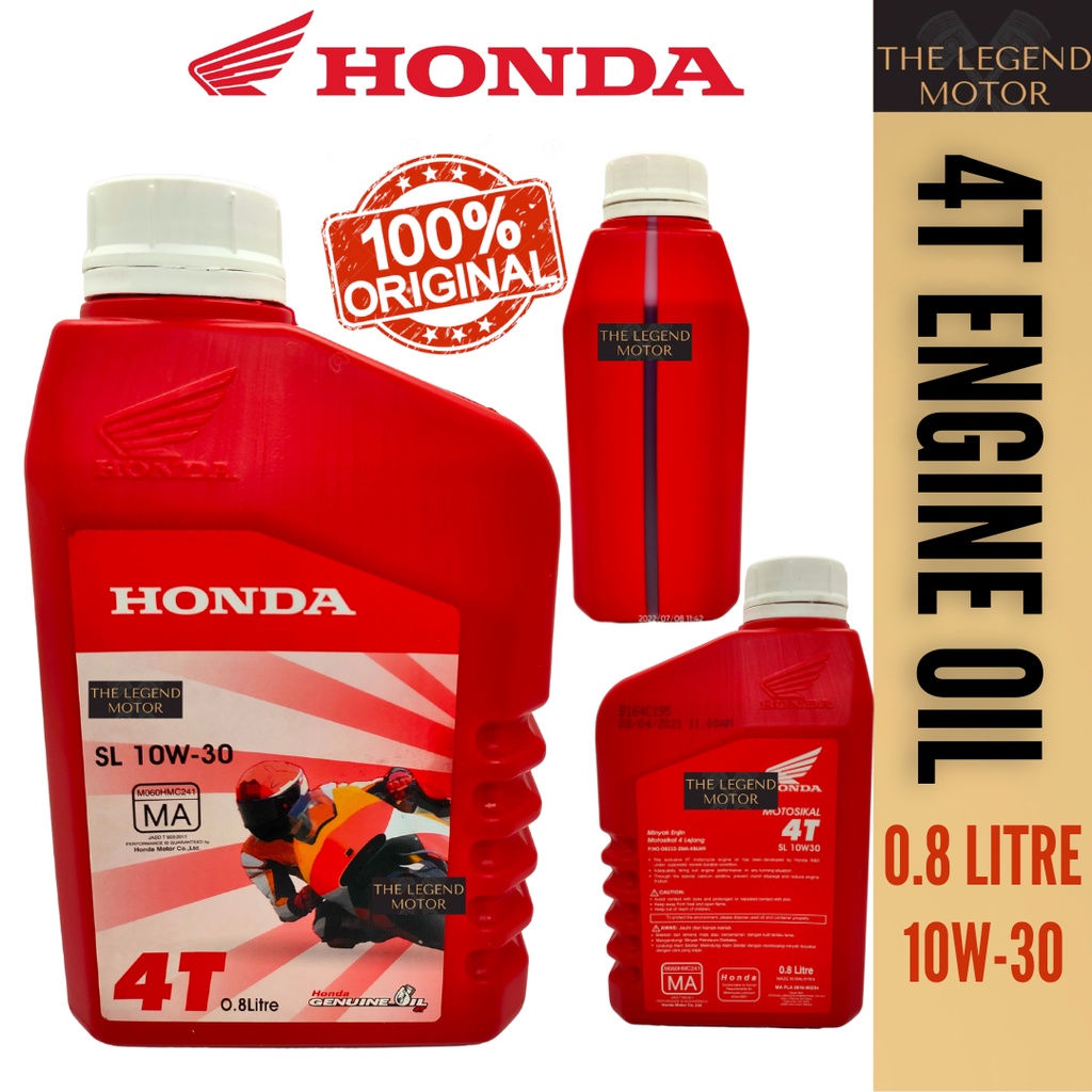 Honda Bsh Red 4T ENGINE Oil SL 10W-30 MA 1L Boon Siew WAVE, 41% OFF