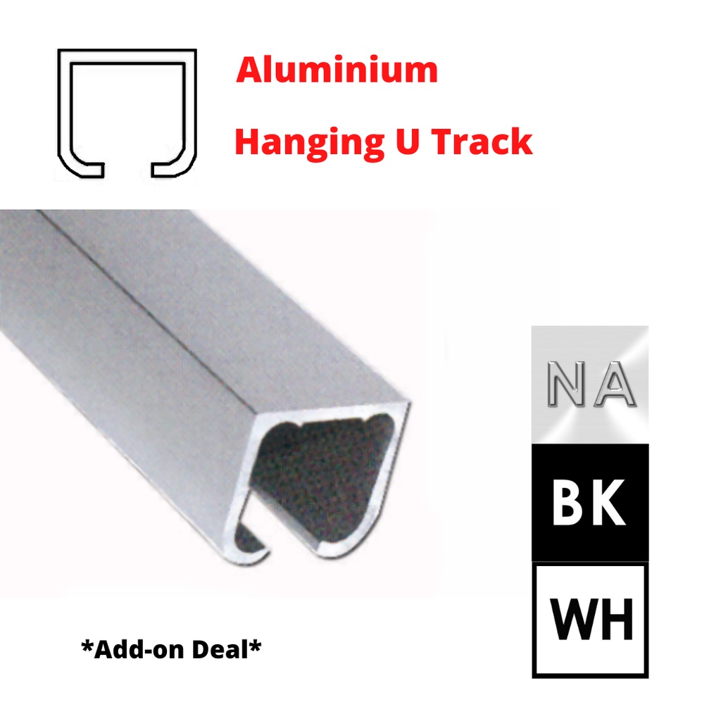 Aluminium Track Hanging U Track Sliding Hanging Door Track Aluminum