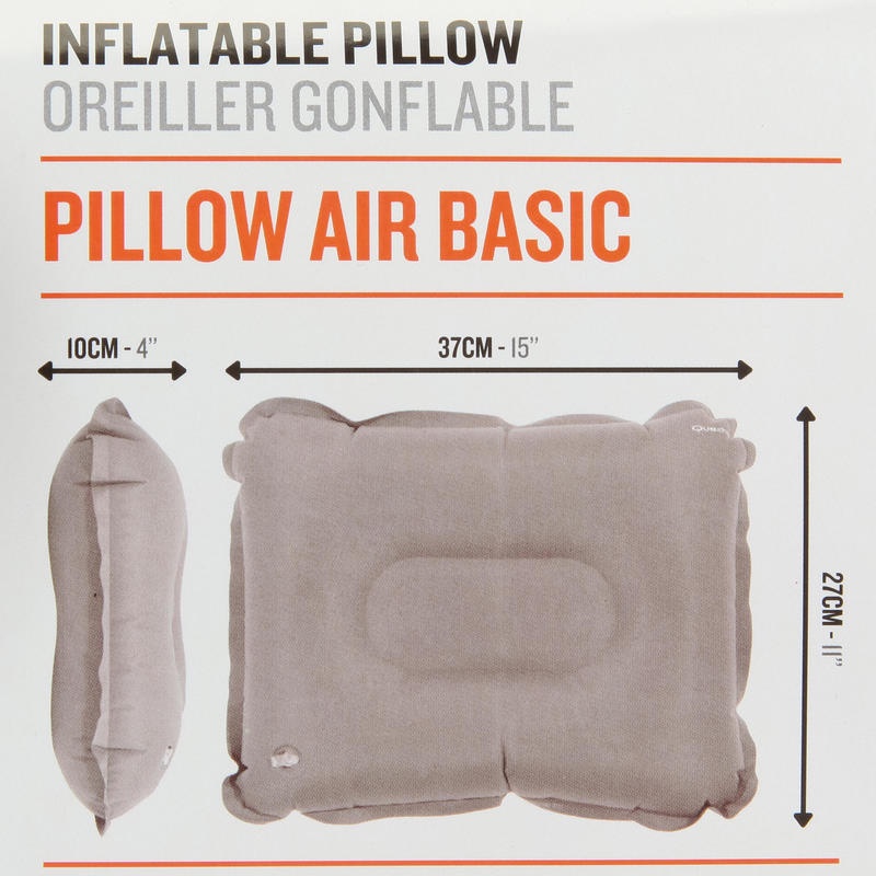 Decathlon Hiking Camping Inflatable Air Pillow 27x37x10 cm Easy Wash Quechua Shopee Malaysia