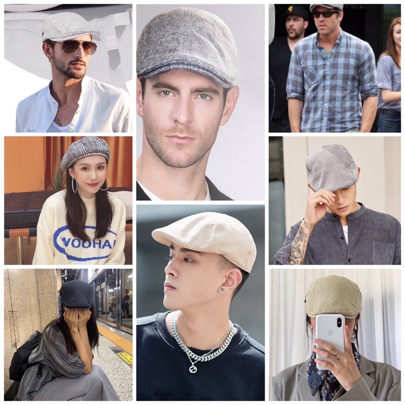 Men Women Duckbill Fashion Classic Beret Cabbie Cowboy Flat Hat Golf Driving Cap Shopee Malaysia