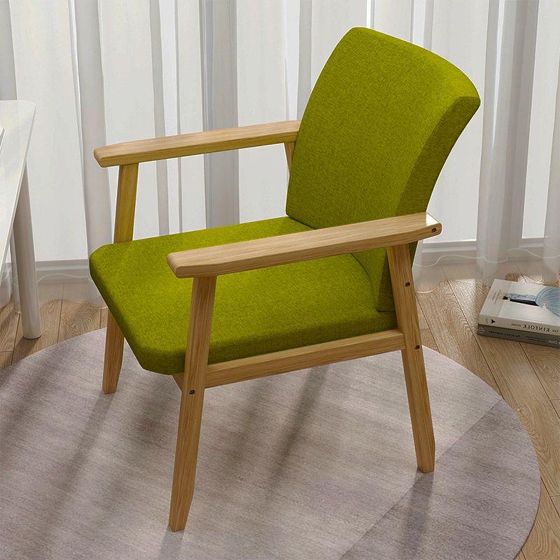 2022 Nordic Modern Simple Wooden Arm Chair Cushion Chair Solid Wood