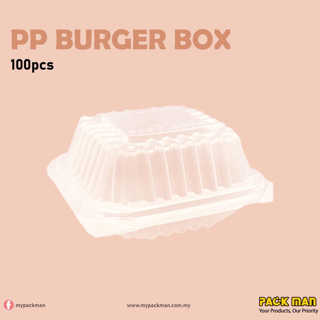 BX170-Plastic Burger Box/ Burger Lunch Box / Food Container (100's
