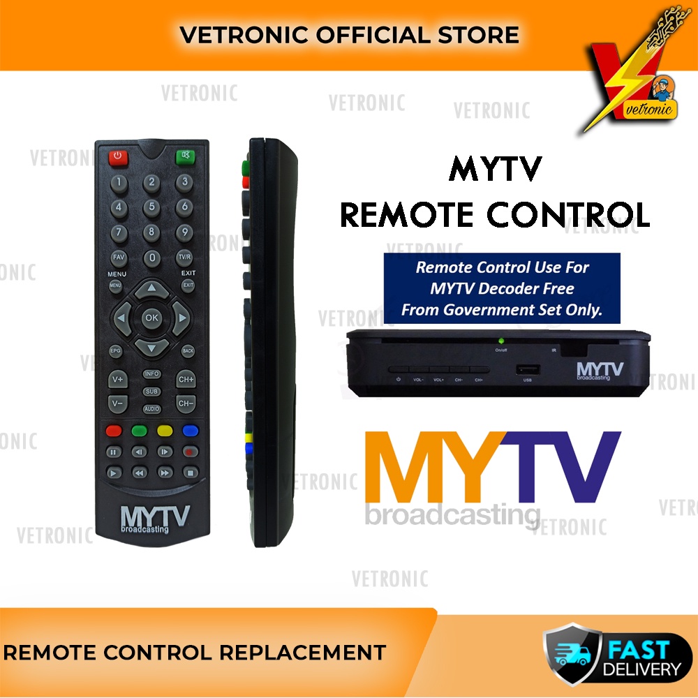 Mytv Remote Control (for Set Unit Dekoder Percuma) Mytv Digital ...