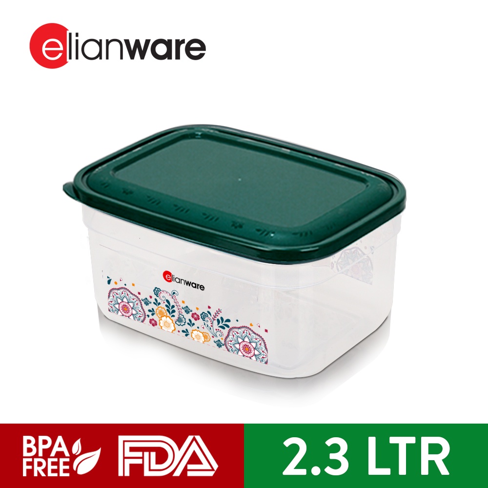 Elianware BPA Free 1.5Ltr/2Ltr Food Container Fridge Keeper Easy Food  Storage 2Ltr-PURPLE