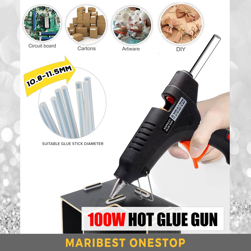100W HEAVY DUTY GLUE GUN / ADD ON 20PCS GLUE GUN STICK HOME DIY HOT