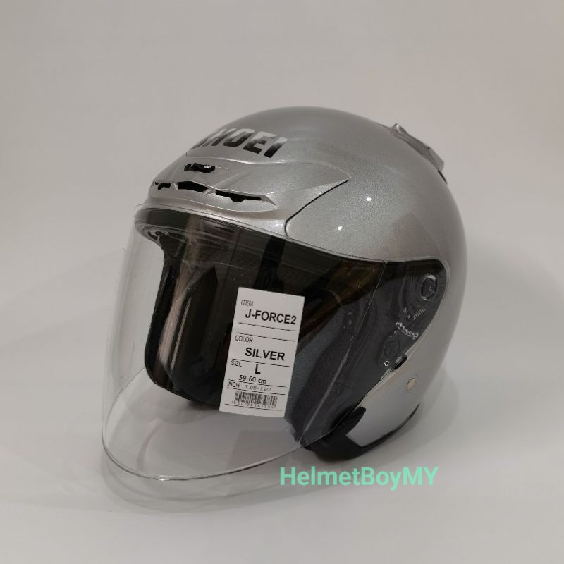 SHOEI　ショーエイ　J-FORCE　ヘルメット　Lサイズ　シルバー SHOEIショーエイJ-FORCEヘルメットLサイズシルバー