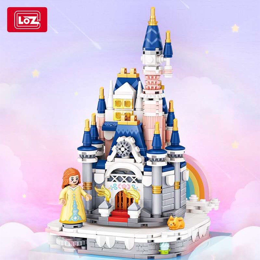 [READY STOCK] LOZ 1220 Music Box Castle Princess Block Cute Musical Box