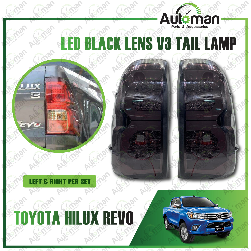 Toyota Hilux Revo 2015 - 2020 LED Black Lens V3 Tail Lamp | Shopee Malaysia