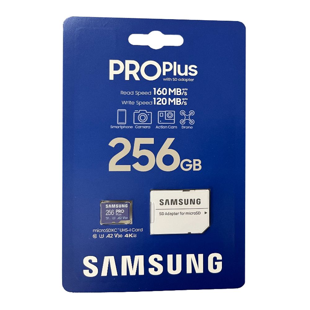Samsung 256GB Pro Plus MicroSDXC Memory Card (2021) with SD Adapter, MB ...