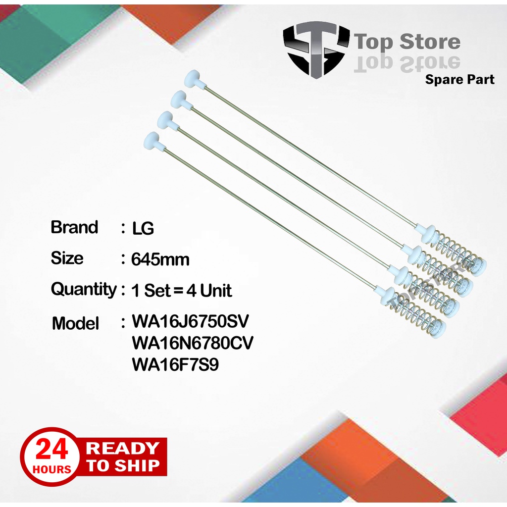 Samsung Washing Machine Suspension Rod 645mm WA16J6750SV WA16N6780CV