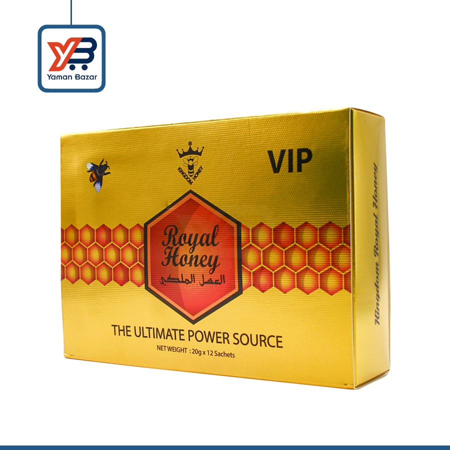 Royal Honey VIP Yellow Original 100 Vital Honey (One box*12 Sachets