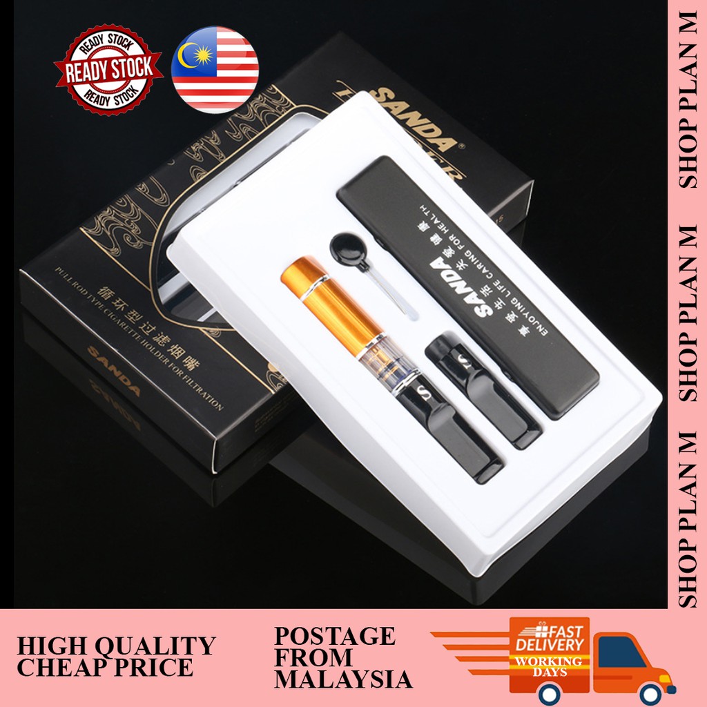 Sanda Cigarette holder Healthy Cigarette holder filter clean Recycling  Triple Filter