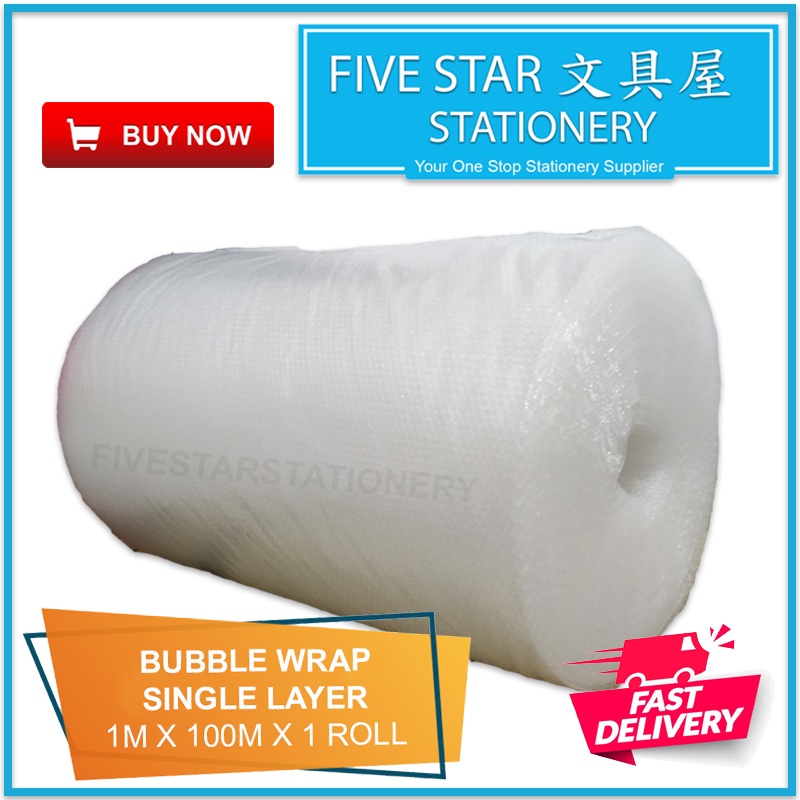 fivestar2u Bubble Wrap Single Layer 1m x 100m x 1roll Online Retail