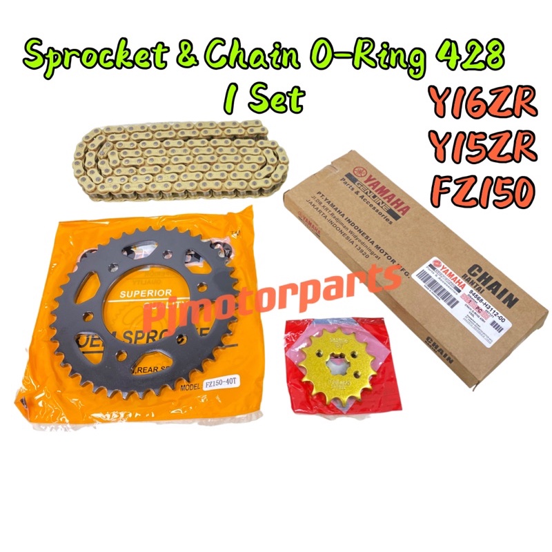(1 Set Chain 428 O-Ring) Y16 Y15 Y15ZR V1 V2 FZ150I FZ150 FZ 150 ...