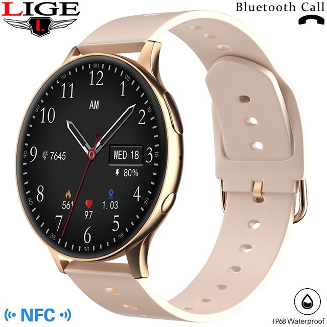 LIGE New Smart Watch Waterproof Women Full touch Bluetooth Call