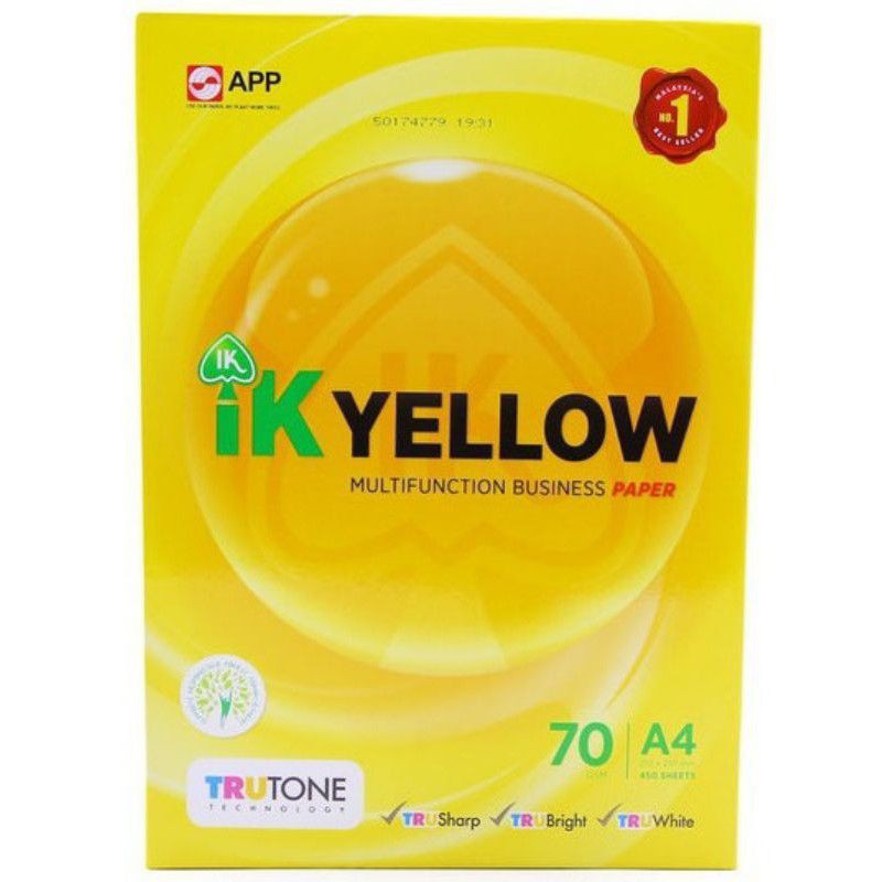 IK Yellow A4 Paper 70gsm 50 / 100 sheets | Shopee Malaysia