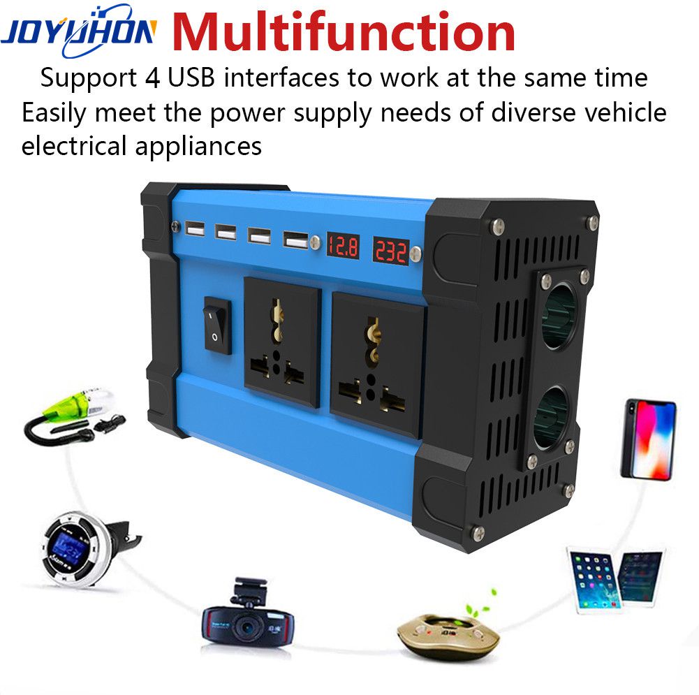 JOYUHON Solar Inverter System DC 12V to AC 220V 80W Folding Solar Panel ...