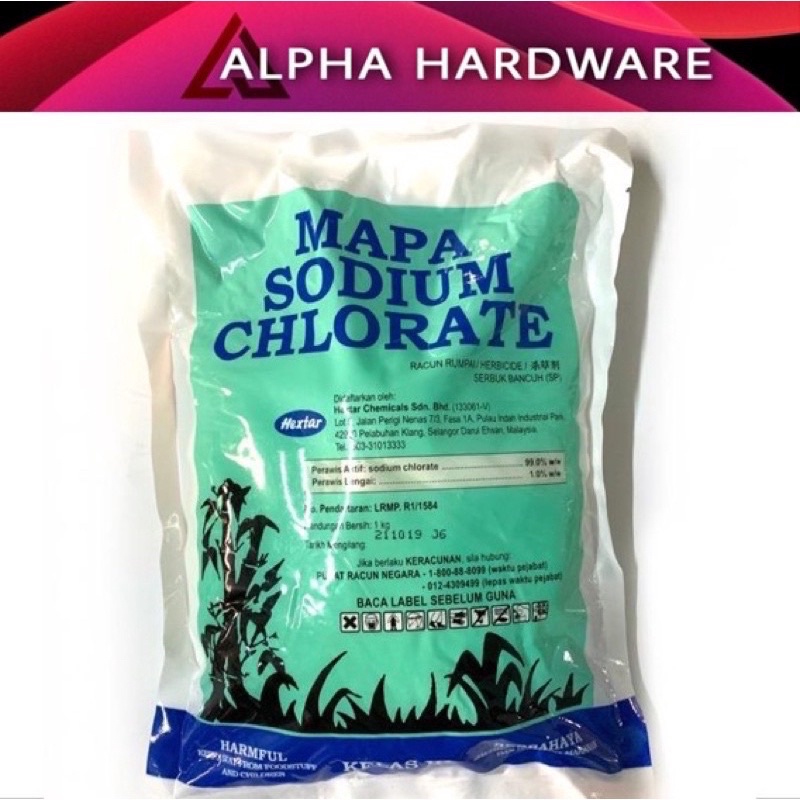 1 kg MAPA/ CS / SCAN SODIUM CHLORATE herbicide racun buluh/ rumpai 💯
