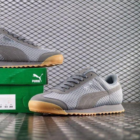 Puma Roma Tri Emboss Grey Shopee Malaysia