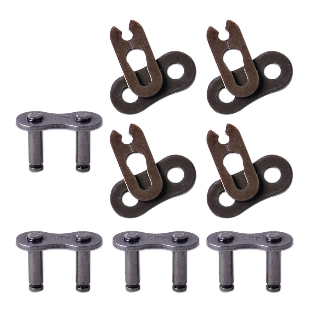 4 Set 420 Chain Master Link Kit Connector Fit 50cc 70cc ATV Motorbike
