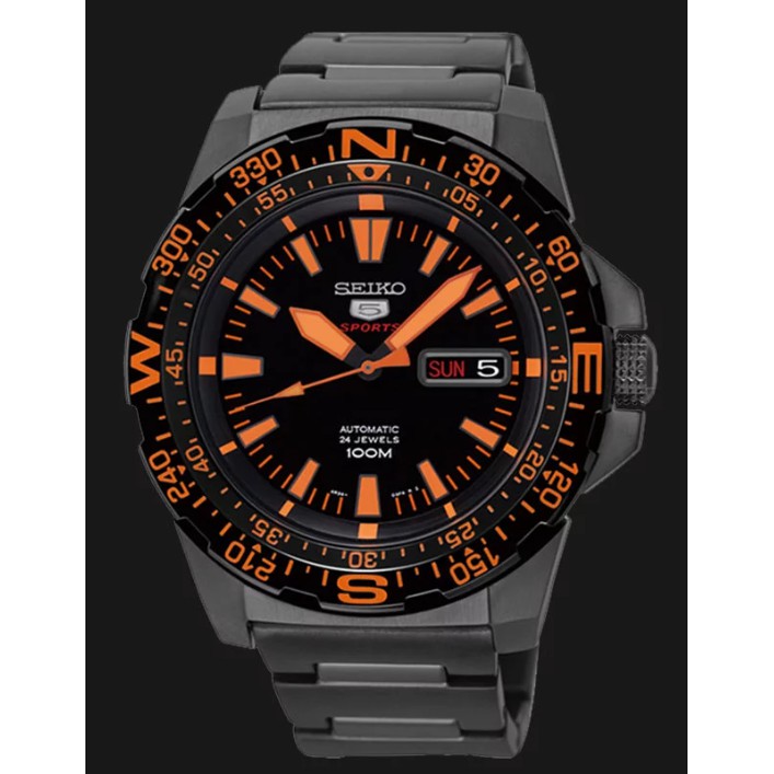 SEIKO 5 SPORT AUTOMATIC WATCH SRP547K1 SEIKO MINI MONSTER SEIKO MONSTER ORANGE DIAL