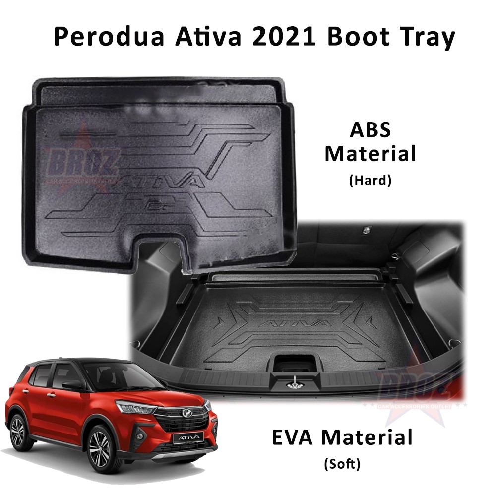 For Perodua Ativa 2021 Rear Boot Tray Trunk Tray EVA Material ABS ...