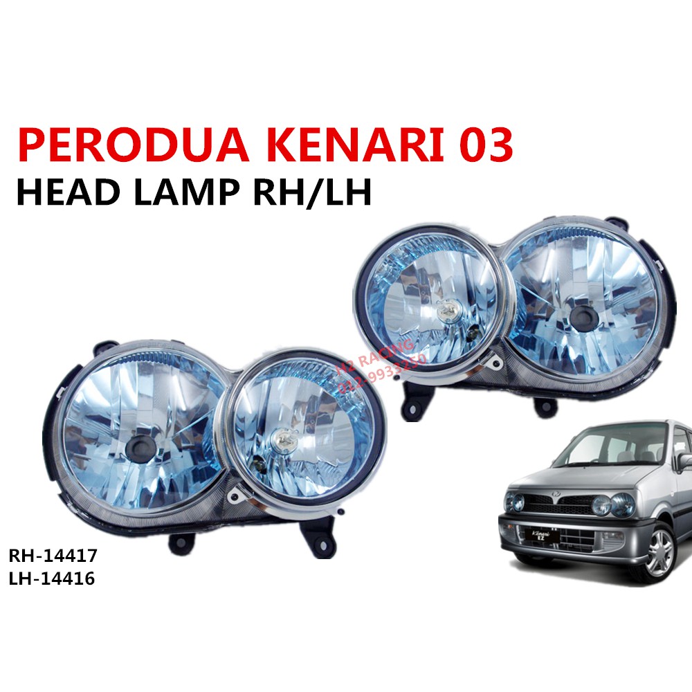 Perodua Kenari Head Lamp Headlamp Lampu Besar Front Light Big Lamp Set Shopee Malaysia