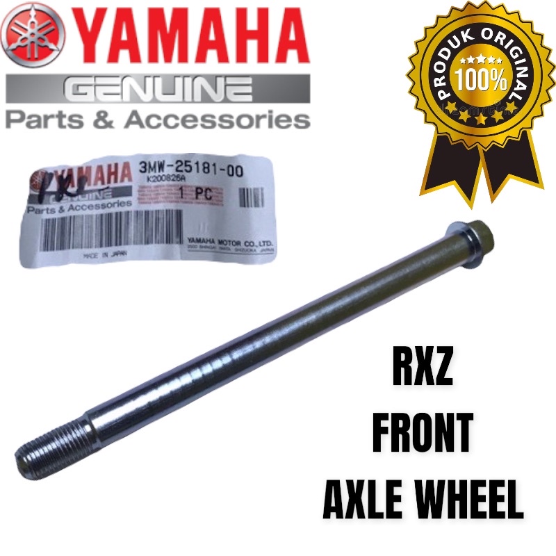 Original Japan Yamaha Rxz Front Axle Wheel Shaft Tayar Sub Depan