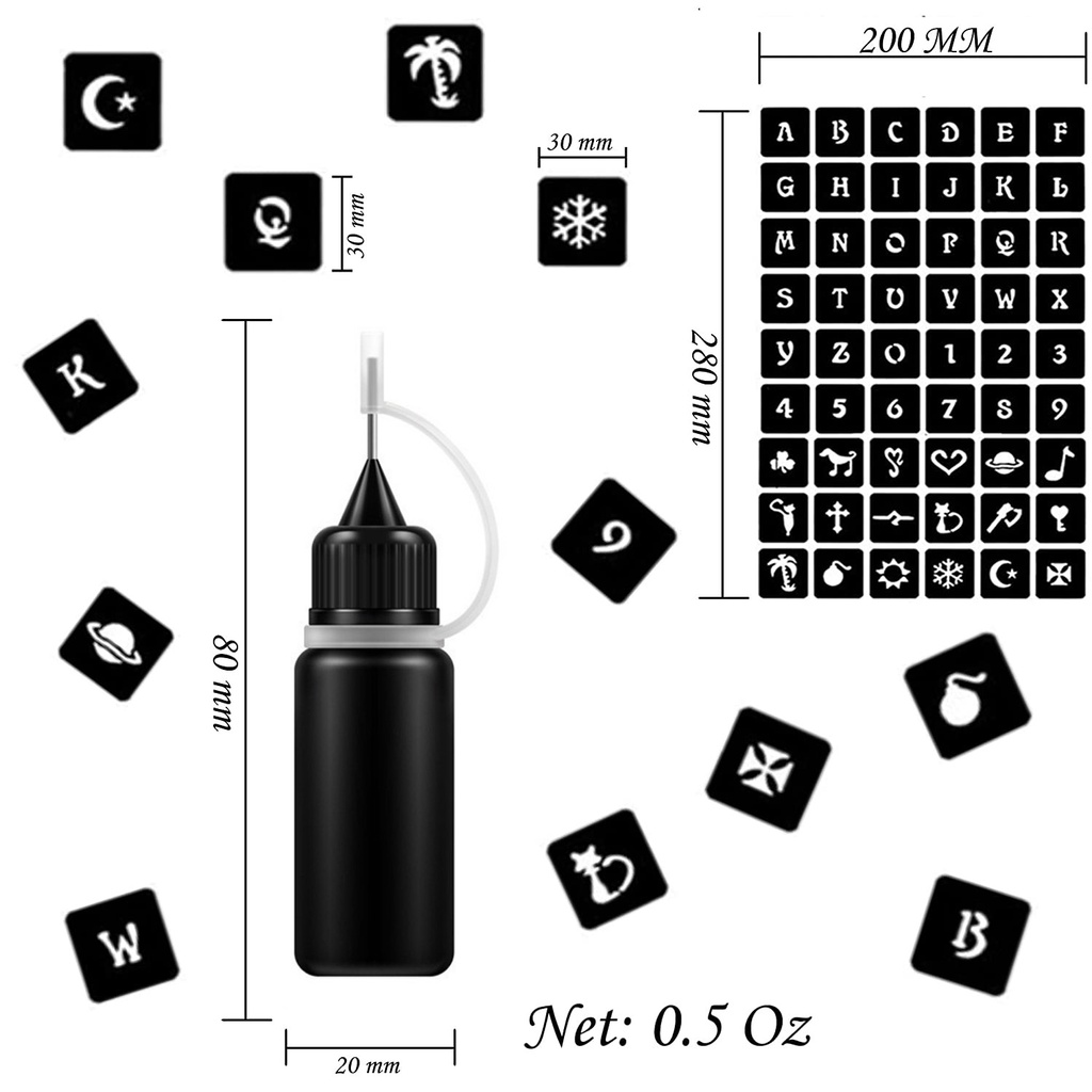 Organic Jagua Fruit Gel Temporary Tattoo Ink Kit SemiPermanent Tattoo
