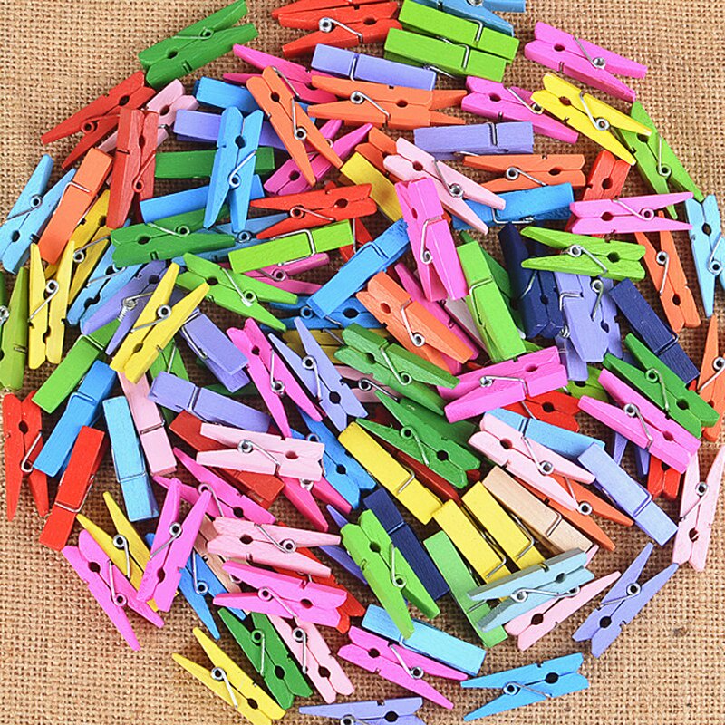 25PCS WOODEN MINI CLIP 2.5CM X 0.3CM COLOUR OR PLAIN | Shopee Malaysia