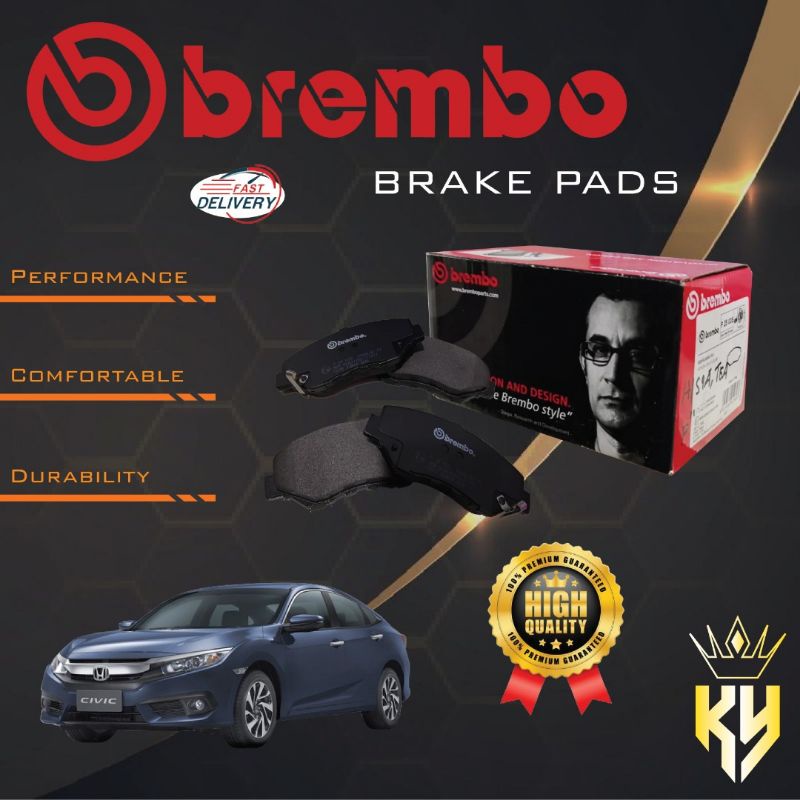 BREMBO CERAMIC BRAKE PAD HONDA CIVIC 2016 FC TEA 20162021 1.5 1.8, FC2