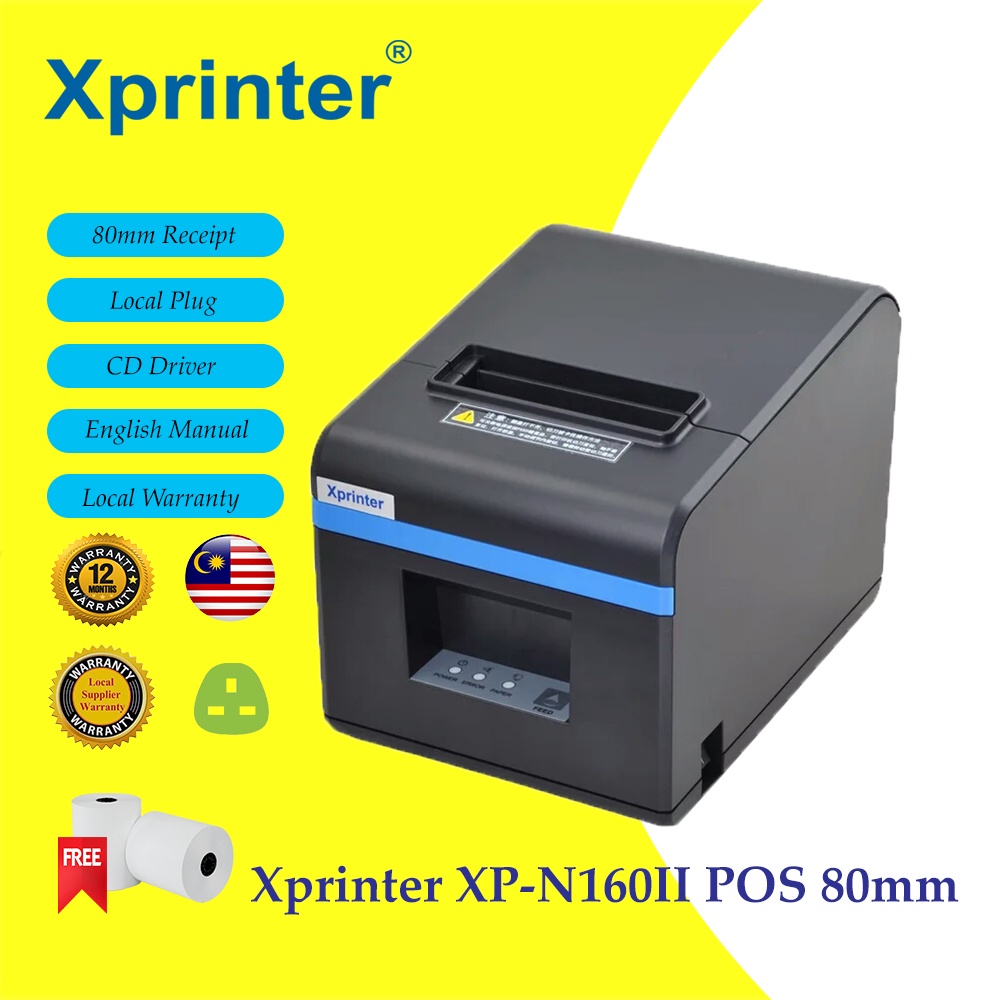XPrinter XPN160II POS 80mm Thermal Receipt Printer Free Receipt