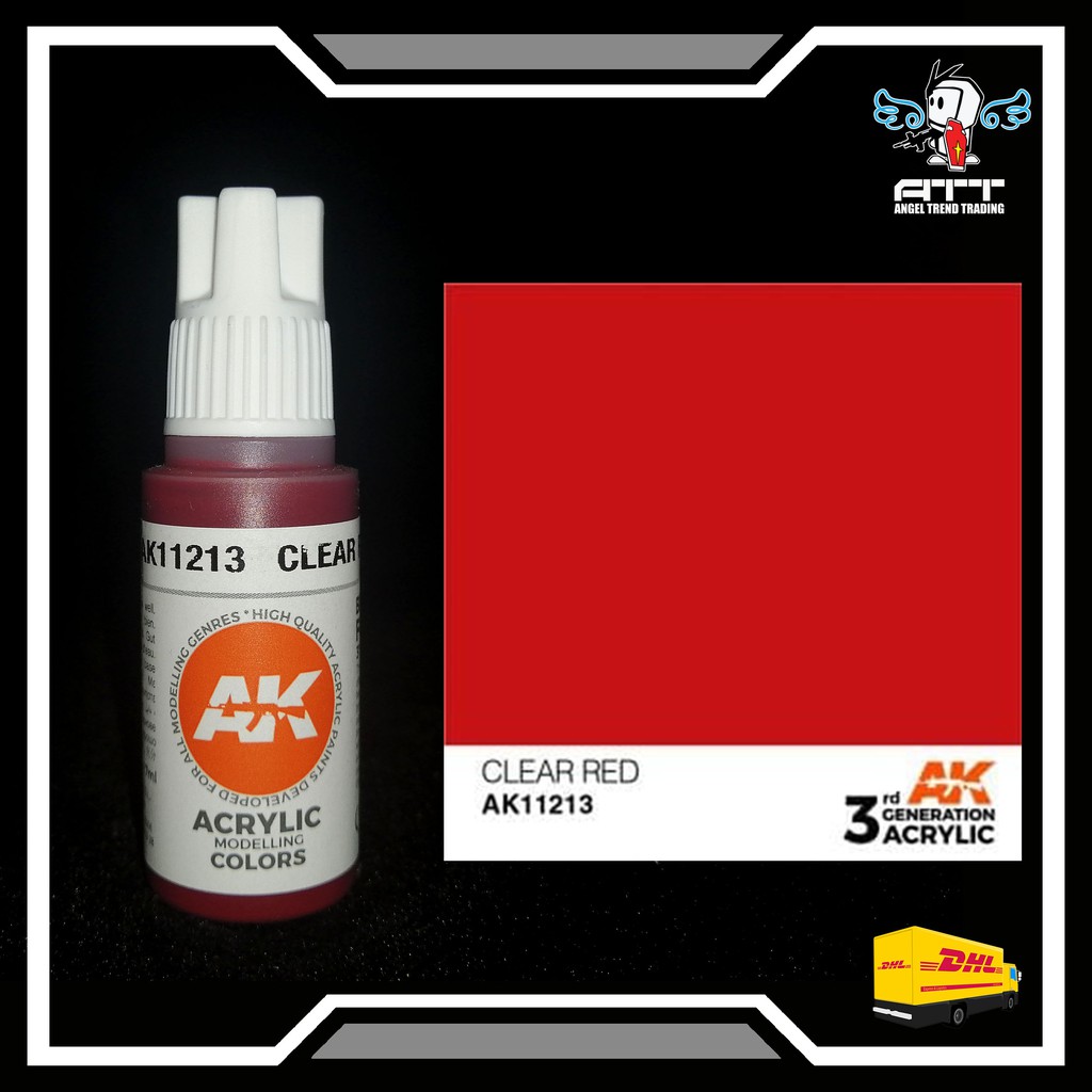 AK ACRYLIC AK11213 3RD GENERATION CLEAR RED Gunpla Gundam Paint Model