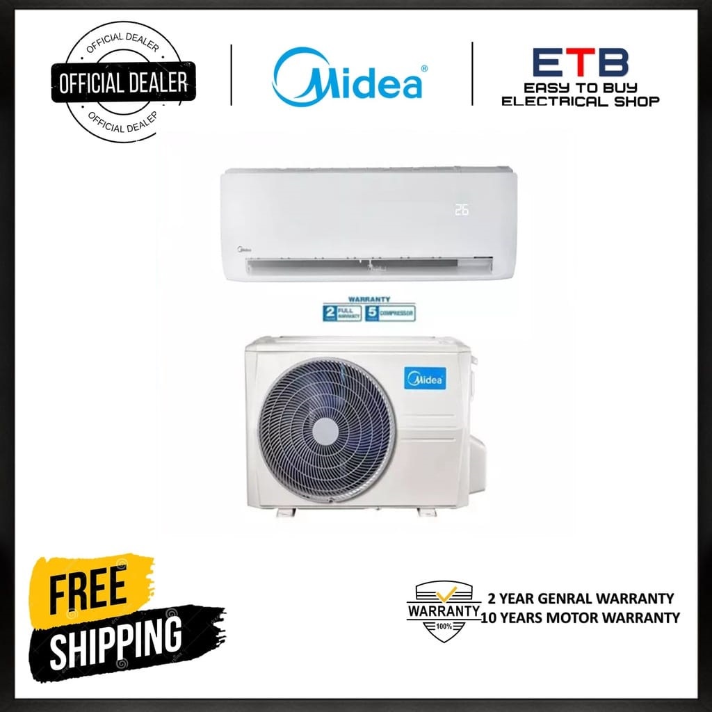 Midea R32 GAS MSXD-09 Aircond 1HP WITH IONIZER Air Conditioner MIDEA 1 ...