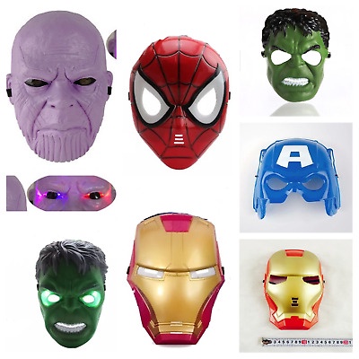 KIDS SUPERHEROES LED COSPLAY TOY MASK-ULTRAMAN/BUMBLEBEE/THANOS/BATMAN ...